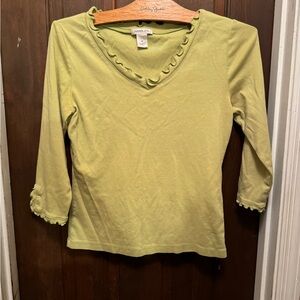 Women’s Green Harold’s Medium Long Sleeve Blouse Top